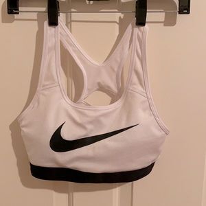 Nike swoosh cutoff back DRI-FIT bra